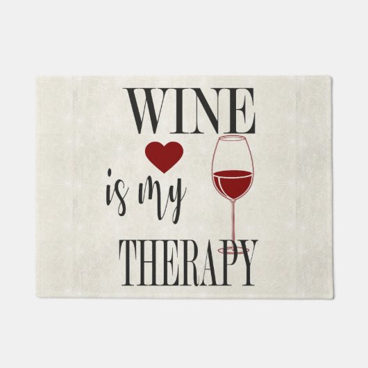 Wein ist meine Therapie Türmatte (Vorderseite)