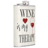 Wein ist meine Therapieflasche Flachmann (Rechts)