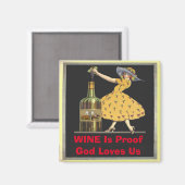 Wein ist nachweisbar, Text bearbeiten Magnet (Vorderseite/Rückseite)