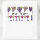Wein ist nett Sticker (Tasche)