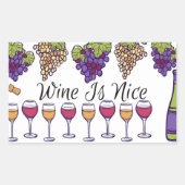 Wein ist nett Sticker (Vorderseite)