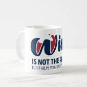 Wein ist nicht die Antwort Kaffeetasse (Vorderseite Links)
