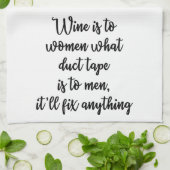 Wein ist zu den Frauen, welches Panzerklebeband Geschirrtuch (Gefaltet)