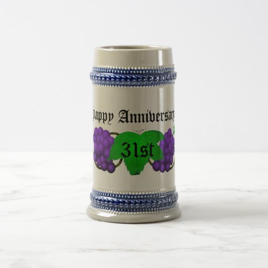 Wein-Jahrestag Stein 31. Bierglas (Mittel)