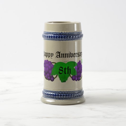 Wein-Jahrestag Stein 8. Bierglas (Mittel)