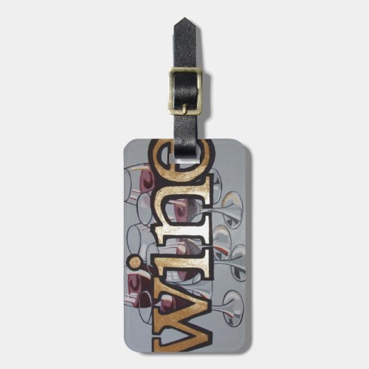 Wein jedermann gepäckanhänger (Vorderseite vertikal)