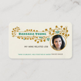 Wein Jugendstil Mucha Grapevine Ornament CC1022 Visitenkarte