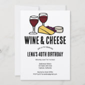 Wein & Käse Degustation Party Geburtstag Kraft CUS Einladung (Vorderseite)