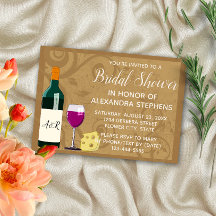 Wein & Käse Elegantes Brautparty