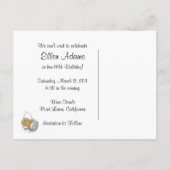 Wein_Käse Save the Date! Ankündigungspostkarte (Rückseite)