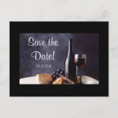 Wein_Käse Save the Date! Ankündigungspostkarte (Vorderseite)