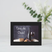 Wein_Käse Save the Date! Ankündigungspostkarte (Stehend Vorderseite)