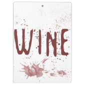 Wein Klemmbrett (Rückseite)