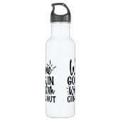 Wein kommt in Weisheit heraus Edelstahlflasche (Rückseite)