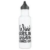 Wein kommt in Weisheit heraus Edelstahlflasche (Rechts)