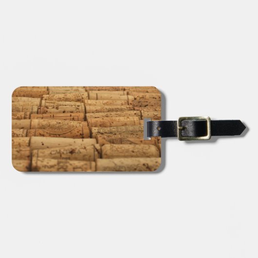 Wein-Korken Gepäckanhänger (Vorderseite horizontal)