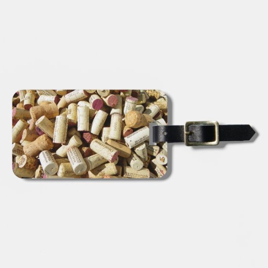 Wein-Korken-Gepäckanhänger! Gepäckanhänger (Vorderseite horizontal)
