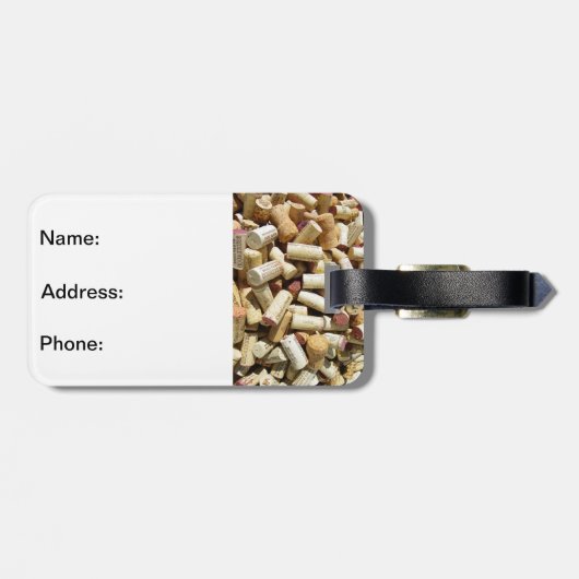 Wein-Korken-Gepäckanhänger! Gepäckanhänger (Rückseite horizontal)