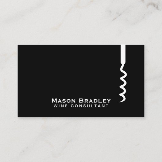 Wein | Korkenzieher II Visitenkarte (Vorderseite)