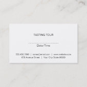 Wein | Korkenzieher (Korkhalle) Visitenkarte (Rückseite)