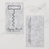 Wein | Korkenzieher Visitenkarte (Vorne/Hinten)