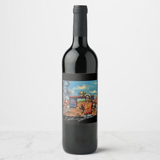 Wein-Kunst-Etikett Weinetikett (Vorderseite)