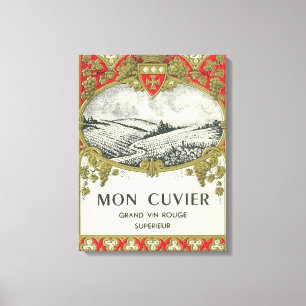 Wein LabelEurope Montages Cuvier Leinwanddruck