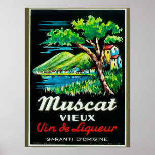 Wein LabelEurope Muscats Vieux Poster