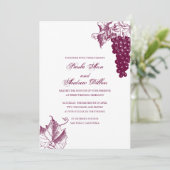 Wein-Land-Hochzeits-Einladung Einladung (Stehend Vorderseite)