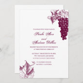 Wein-Land-Hochzeits-Einladung Einladung (Vorne/Hinten)