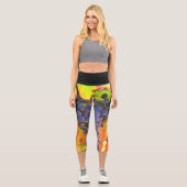 Wein Land Spaß Capri Leggings (Vorderseite)