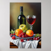 Wein & Lebensmittel Printable Art Poster (Vorne)