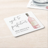 Wein leicht alt bis perfekt Geburtstag Rechteckiger Pappuntersetzer (angewinkelt)