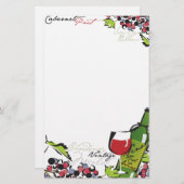 Wein-Liebhaber-Briefpapier Briefpapier (Vorne/Hinten)