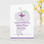 Wein-Liebhaber-Gelegenheits-Karte Karte (Gelbe Blume)