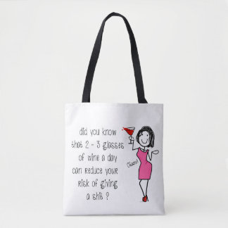 Wein-Liebhaber-Glas Wein jubelt Tasche zu