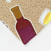 Wein-Liebhaber-Muster Fleecedecke (Ecke)