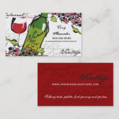 Wein-Liebhaber-Visitenkarte Visitenkarte (Vorne/Hinten)