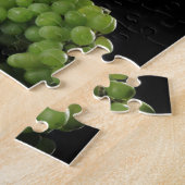 Wein-Liebhaber-Weiß-Wein-Flaschenglas-Trauben Puzzle (Seite)