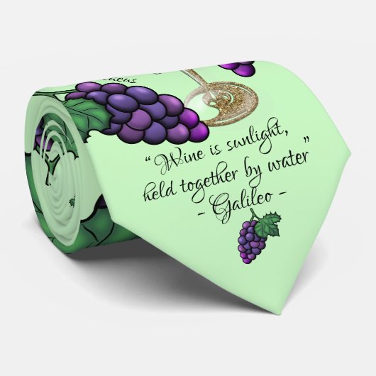 Wein liebt Worte zum Trinken durch - Lt Green Neck Krawatte (Gerollt)