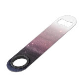 Wein Lila und Marine-Blau-Imitat-Glitzer-Steigung Speedflaschenöffner (Rückseite Schrägansicht)