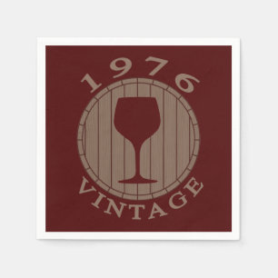 Wein Lover Geburtstag 1976 Vintag Serviette