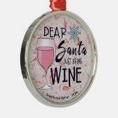 Wein Lover Ornament - Individuelle Name Weihnachte (Rechts)
