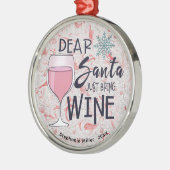 Wein Lover Ornament - Individuelle Name Weihnachte (Links)