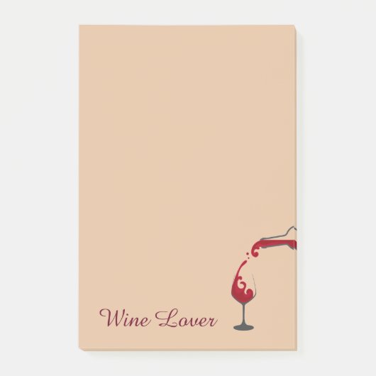 Wein Lover Post-it-Notes Post-it Klebezettel (Vorderseite)