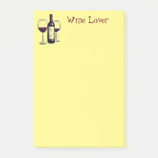 Wein Lover Post-it-Notes Post-it Klebezettel (Vorderseite)