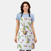 Wein Lover Weinkeller Weißes rotes Muster Schürze (Getragen)