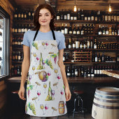 Wein Lover Weinkeller Weißes rotes Muster Schürze