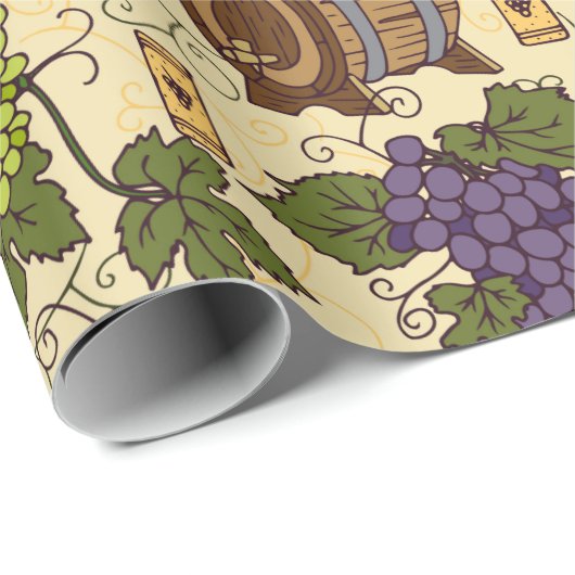 Wein Lover Weintrauben Gemustert Geschenkpapier (Rolleneckpunkt)