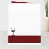 Wein Lover's Large Red Birthday Karte (Rückseite)